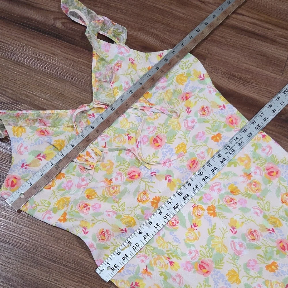 Simple Retro Beautiful Floral Dress Size Large - Picture 6 of 11